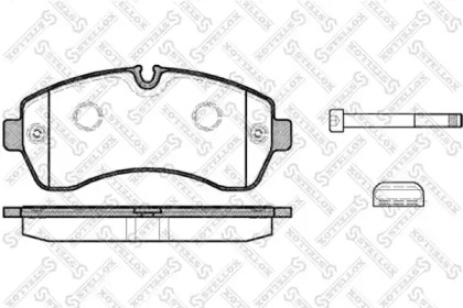 Комплект тормозных колодок STELLOX 1254 000-SX